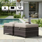 UPTIOT Premium Outdoor Lounge Set with Sofa, Swivel Chairs, and Ottoman for Ultimate Comfort and Style