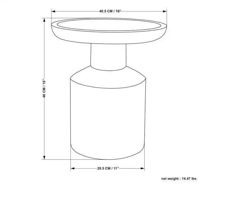 Norbury 16 inch Wide Solid Mango Boho Accent Table, Assembled