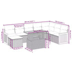 vidaXL Salon de jardin modulaire avec coussins en plusieurs couleurs
