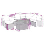 vidaXL Salon de jardin modulaire avec coussins en plusieurs couleurs