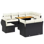 vidaXL Garden Sofa Set PE Rattan 9 Piece Set