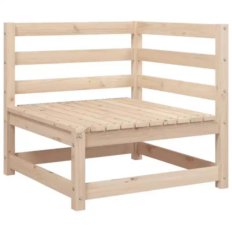 vidaXL Salon de jardin en bois rustique avec coussins