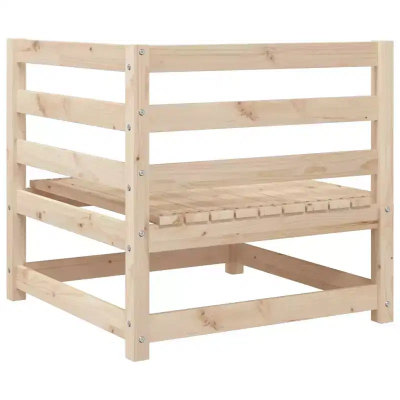 vidaXL Salon de jardin en bois rustique avec coussins