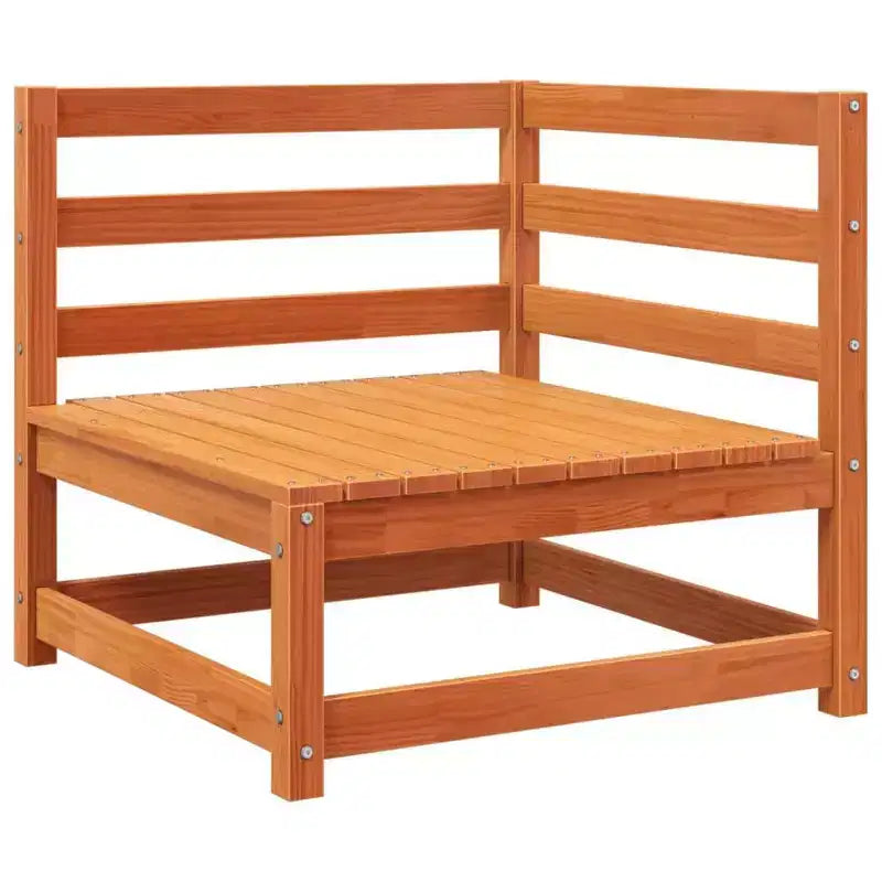 vidaXL Salon de jardin en bois rustique avec coussins
