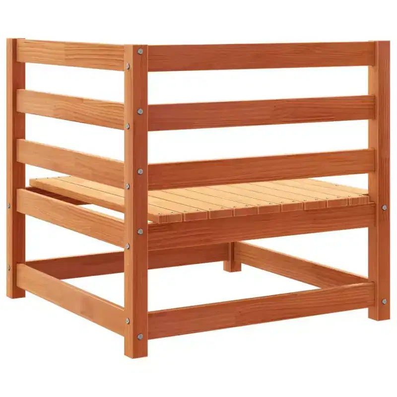 vidaXL Salon de jardin en bois rustique avec coussins