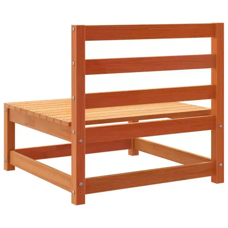 vidaXL Salon de jardin en bois rustique avec coussins