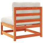 vidaXL Salon de jardin en bois rustique avec coussins