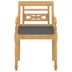 vidaXL 5 Piece Patio Dining Set Solid Teak Wood