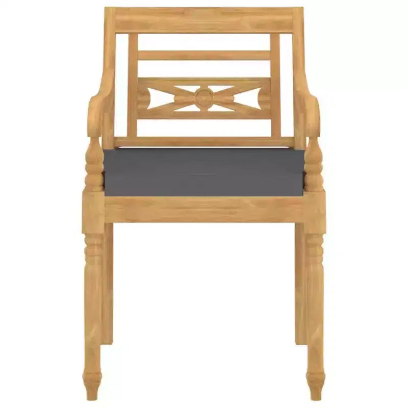 vidaXL 5 Piece Patio Dining Set Solid Teak Wood