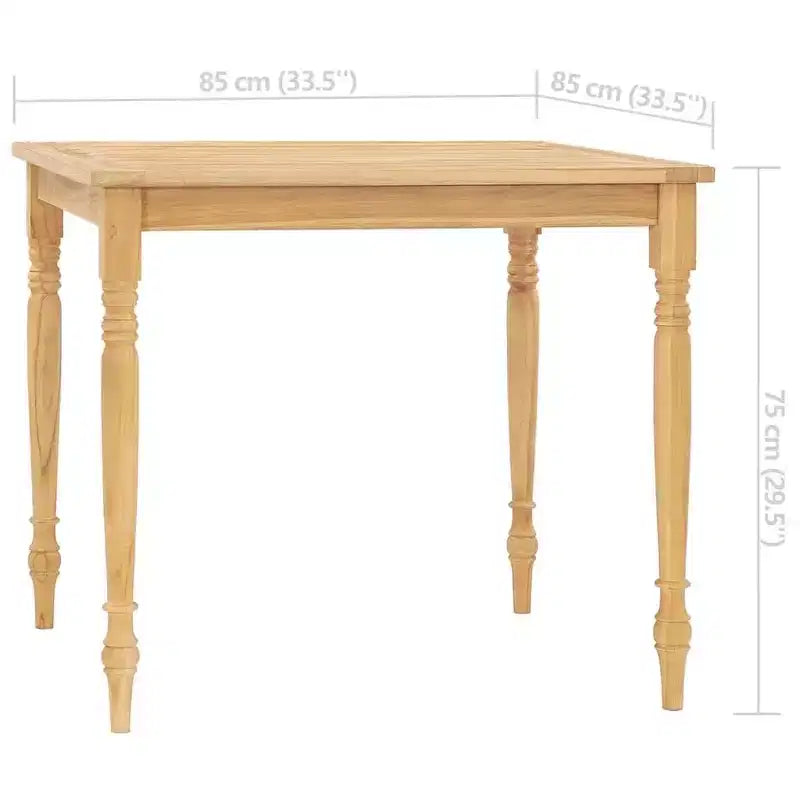 vidaXL 5 Piece Patio Dining Set Solid Teak Wood