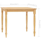 vidaXL 5 Piece Patio Dining Set Solid Teak Wood