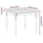 vidaXL 5 Piece Patio Dining Set Solid Teak Wood