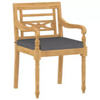 vidaXL 5 Piece Patio Dining Set Solid Teak Wood