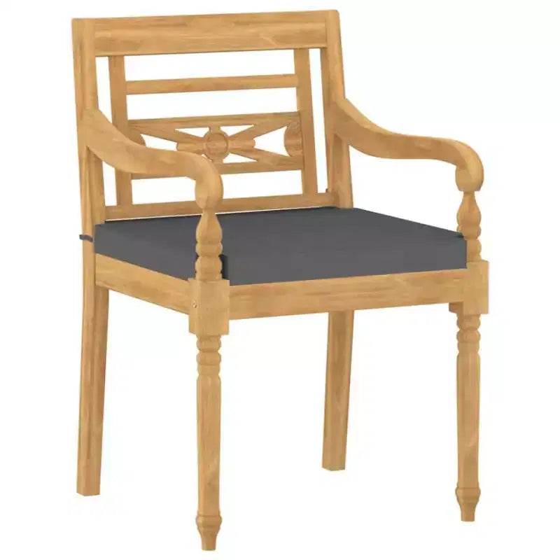 vidaXL 5 Piece Patio Dining Set Solid Teak Wood