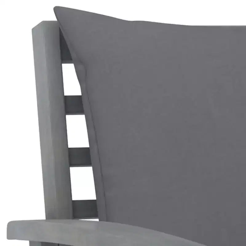 vidaXL Garden Lounge Set Grey Solid Acacia Wood, 100% Polyester Standard