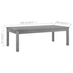 vidaXL Garden Lounge Set Grey Solid Acacia Wood, 100% Polyester Standard