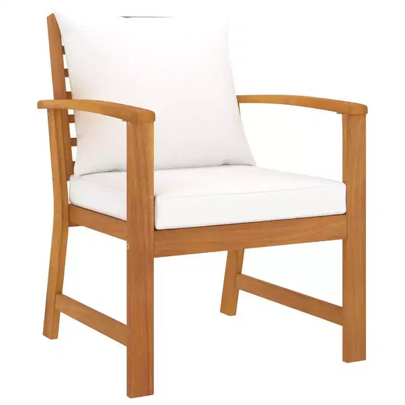 vidaXL Garden Lounge Set Grey Solid Acacia Wood, 100% Polyester Standard