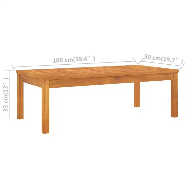 vidaXL Garden Lounge Set Grey Solid Acacia Wood, 100% Polyester Standard