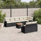 vidaXL Salon de jardin modulable en résine tressée avec coussins