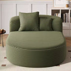 51 Modern Chaise Lounge Sofa Chair, Oversized Corduroy Boneless Sleeper Sofa Bed with 2 Pillows for Living Room or Apartment-Panipeachy