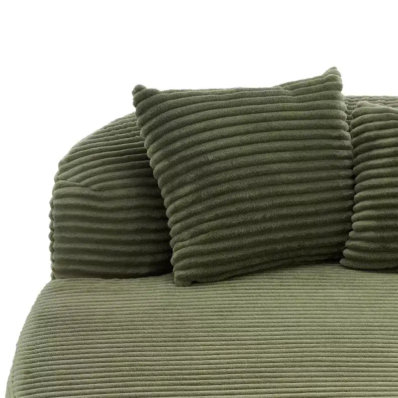 51 Modern Chaise Lounge Sofa Chair, Oversized Corduroy Boneless Sleeper Sofa Bed with 2 Pillows for Living Room or Apartment-Panipeachy