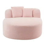 51 Modern Chaise Lounge Sofa Chair, Oversized Corduroy Boneless Sleeper Sofa Bed with 2 Pillows for Living Room or Apartment-Panipeachy