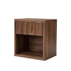 JVNOXK Grande table de chevet encastrable de style médiéval moderne avec tiroir de rangement, adaptée aux chambres et salons, Noyer