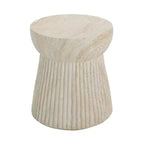 Whisen, ensemble fauteuil club et table d'appoint d'extérieur en bois d'acacia, fauteuil de jardin avec coussins – Beige