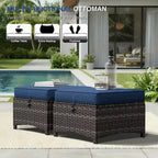 UPTIOT Premium 2-Seat Outdoor Sofa Set with Swivel Chairs & Multi-Functional Ottomans
