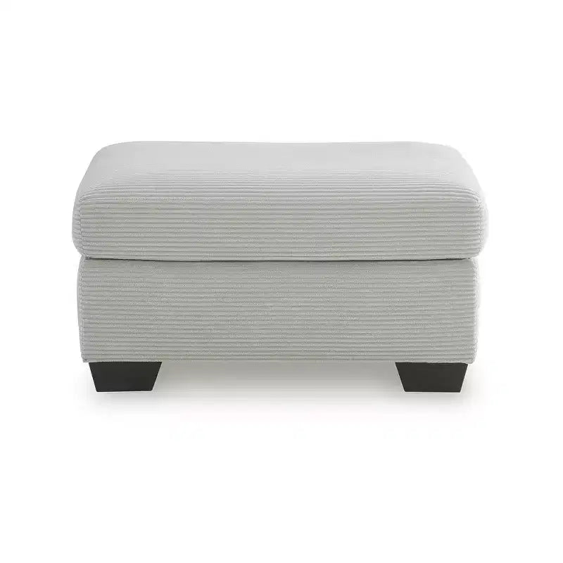 Pouf Ashley Ammon Signature Design, revêtement en polyester cordé, gris fumé