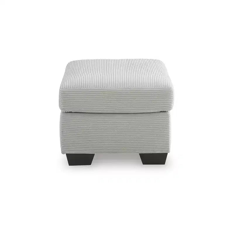 Pouf Ashley Ammon Signature Design, revêtement en polyester cordé, gris fumé