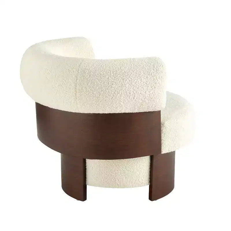 Fauteuil pivotant à 360°, fauteuil baril, fauteuil simple, fauteuil de club rembourré, fauteuil de salon - ModernLuxe