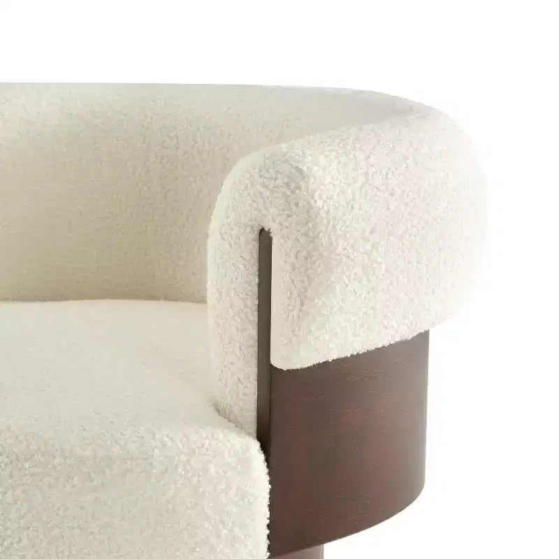 Fauteuil pivotant à 360°, fauteuil baril, fauteuil simple, fauteuil de club rembourré, fauteuil de salon - ModernLuxe