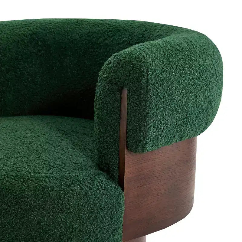 Fauteuil pivotant à 360°, fauteuil baril, fauteuil simple, fauteuil de club rembourré, fauteuil de salon - ModernLuxe