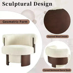 Fauteuil pivotant à 360°, fauteuil baril, fauteuil simple, fauteuil de club rembourré, fauteuil de salon - ModernLuxe