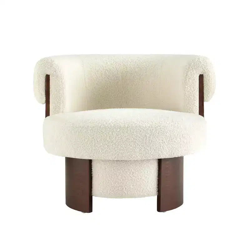Fauteuil pivotant à 360°, fauteuil baril, fauteuil simple, fauteuil de club rembourré, fauteuil de salon - ModernLuxe