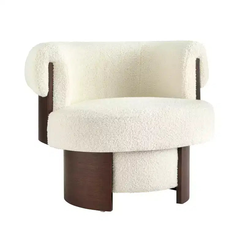 Fauteuil pivotant à 360°, fauteuil baril, fauteuil simple, fauteuil de club rembourré, fauteuil de salon - ModernLuxe