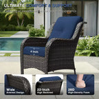Ensemble canapé et fauteuil en osier oléfine tout temps UPTIOT avec poufs multifonctionnels