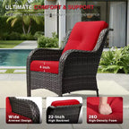 Ensemble canapé et fauteuil en osier oléfine tout temps UPTIOT avec poufs multifonctionnels