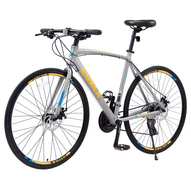 NAYSAYE 27.5 Bicycle 3x8/24 Speeds Hybrid Bike Disc Brakes Aluminum Frame Junior Senior for Men and Women City Cycling, 67.32*14.56*39.37
