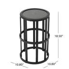 Christopher Knight Home Yann Ensemble de mobilier de jardin moderne en métal avec fauteuil à bascule et plateau de table en céramique