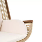 Christopher Knight Home Gaspard - Ensemble de salon de jardin moderne en métal avec fauteuils à bascule et plateau de table en céramique