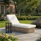 Christopher Knight Home Manon Chaise longue d'extérieur réglable 2 pièces en corde avec table d'appoint en céramique