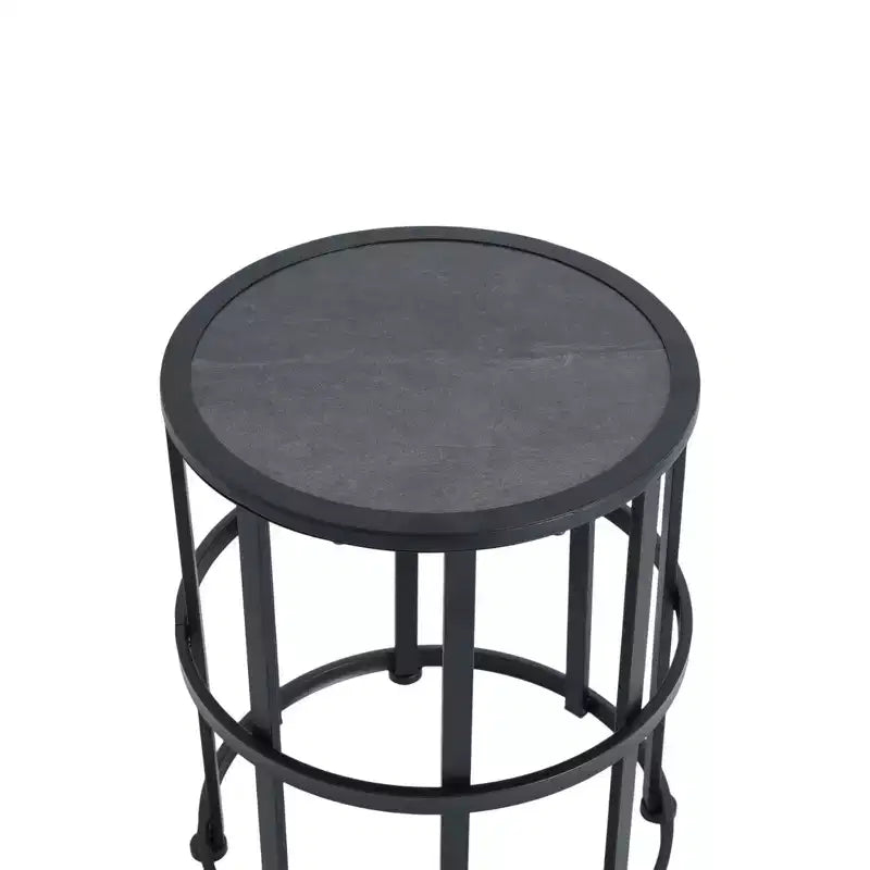 Christopher Knight Home Nadine Modern Metal Patio Seating Set with Rocking Chair and Ceramic Tabletop