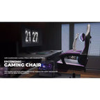 Ora Maison Ergonomic Gaming Chair with Footrest and Massage Lumbar, Height Adjustable Swivel Computer Chair for Adults, 300lb Capacity, Purple