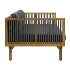 Christopher Knight Home Batrice Modern 2 Piece Patio Acacia Wood Rope Sofa with Coffee Table Set