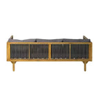 Christopher Knight Home Batrice Modern 2 Piece Patio Acacia Wood Rope Sofa with Coffee Table Set