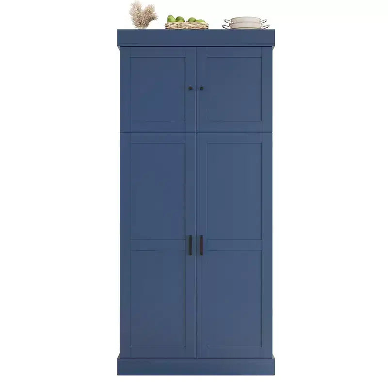 Whisen 77''H Freestanding Kitchen Storage Pantry, Large Dining Storage Cabinet Cupboard Sideboards With Door Shelves, Adjustable Shelves