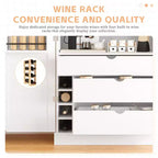 Whisen 77''H Freestanding Kitchen Storage Pantry, Large Dining Storage Cabinet Cupboard Sideboards With Door Shelves, Adjustable Shelves
