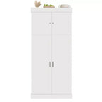 Whisen 77''H Freestanding Kitchen Storage Pantry, Large Dining Storage Cabinet Cupboard Sideboards With Door Shelves, Adjustable Shelves